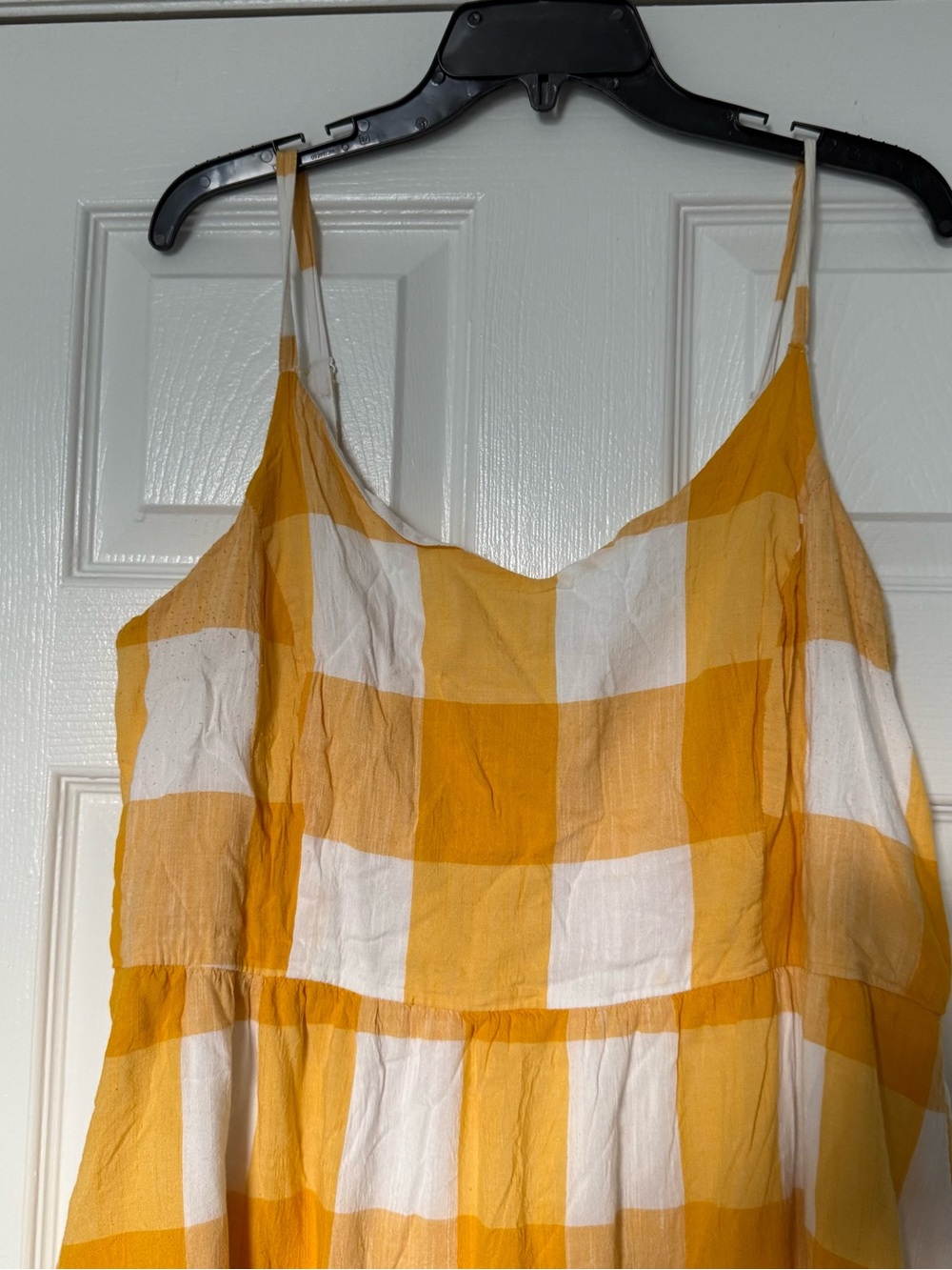 Old Navy Yellow Gingham Midi Sundress - Picture 2 of 7